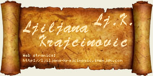 Ljiljana Krajčinović vizit kartica